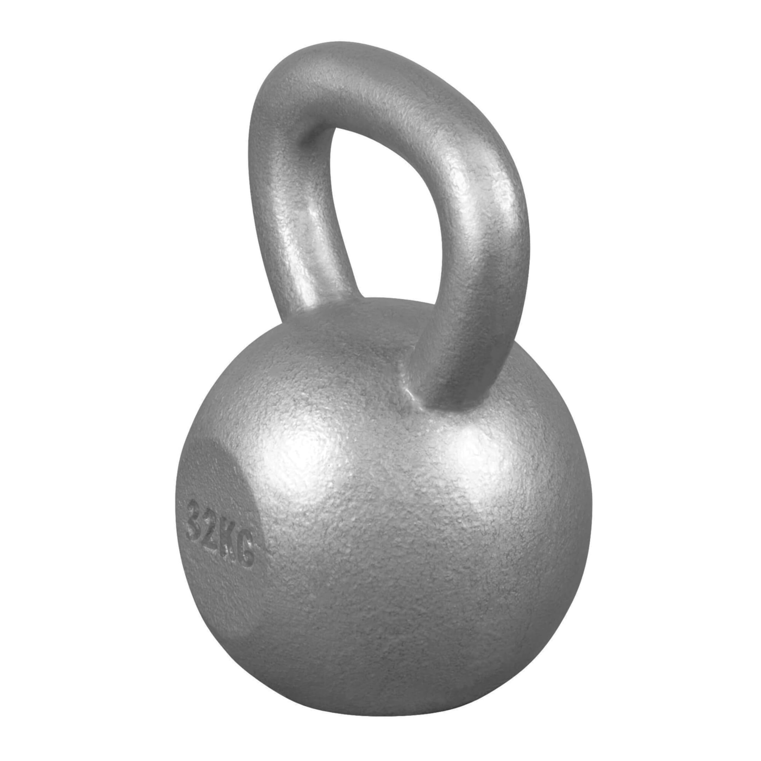 GORILLA SPORTS® Kettlebell - Peso a Scelta 2-32 kg, Singolo/Set, con Maniglia, Ghisa, Nero/Argento - Peso per Palestra, Manubri, Pesi Sfera, Allenamento della forza, Esercizi, Fitness, Casa