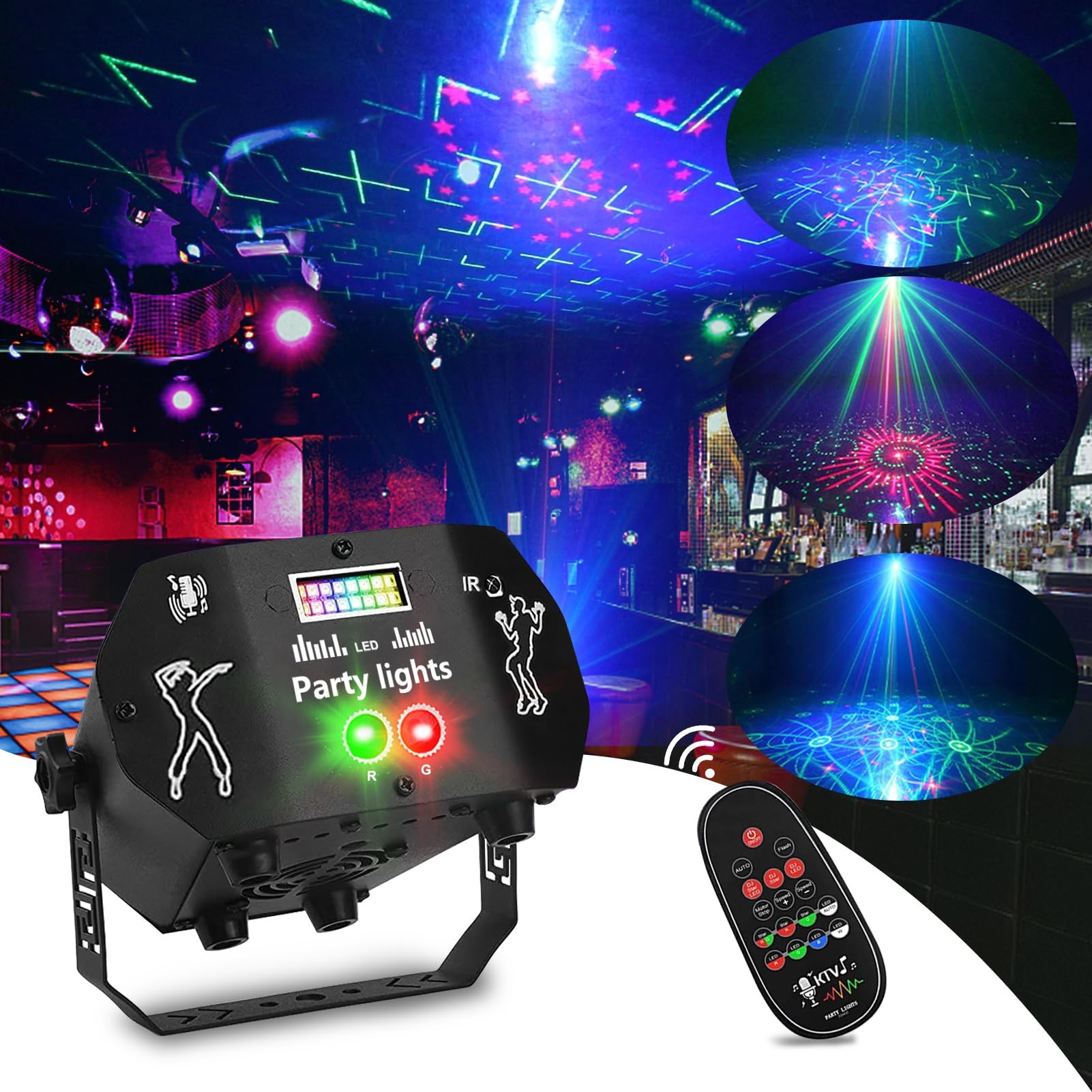 LUCE PALCO LED RGB Discoteca DJ KTV Festa Nightclub Proiettore Decorazione Lampada EUR 12,07 - Foto 12