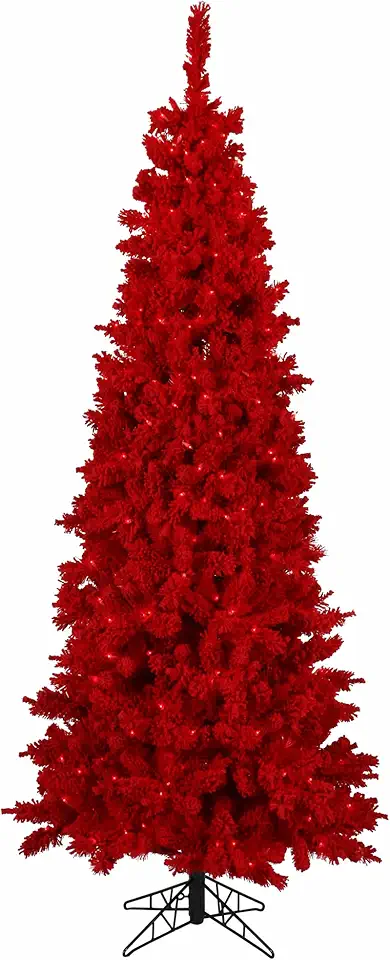4.5ft Flocked Red Fir Artificial Tree