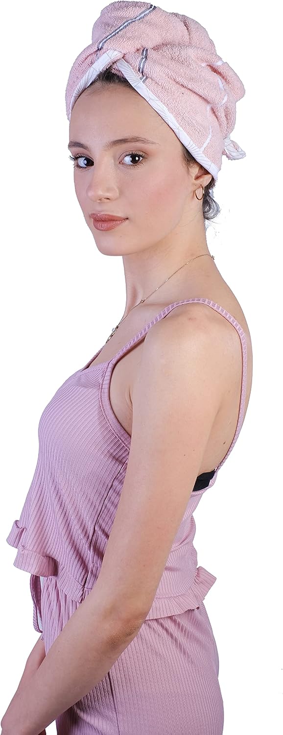 LLAMAXY Turkish Hair Towel 100% Pure Organic Cotton Hair Drying Towels Adult Child Hair Wraps Hair Turban - Image 3