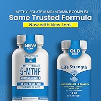 Vista 2 de L-metilfolato de 15 mg + complejo de vitamina B - 5-MTHF, B6 y B12 metilcobalamina - 60 cápsulas - Folato de metilo activo de fuerza profesional