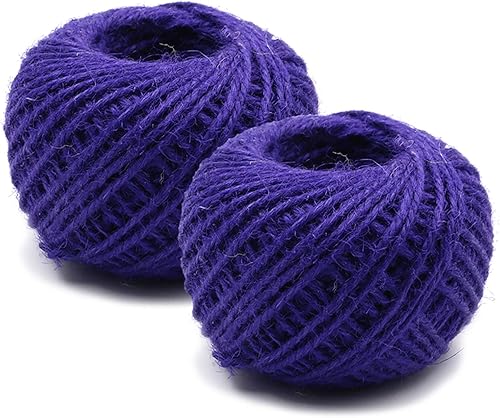 Miniatura 37 de Rollo de yute de cáñamo de 164 pies y 0.079 in para envolver regalos de Navidad, manualidades, exhibición de imágenes y adornos (marfil)