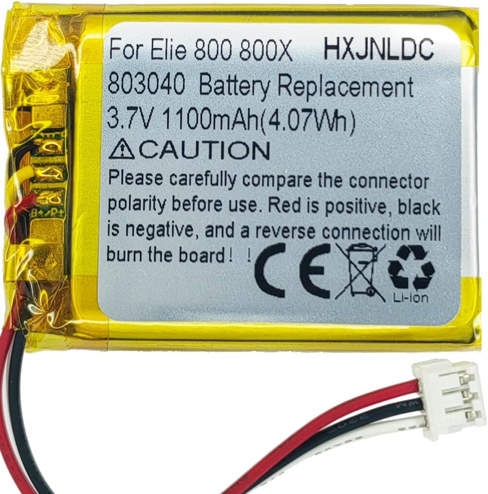 3.7V 803040 1100mAh Rechargeable Lithium Polymer Battery, Suitable for Turtle Beach Elite 800 Elite 800X Stealth 700 Gen 2 Wireless Surround Sound Gaming Headset，DIY 3.7-5V Electronic Products。