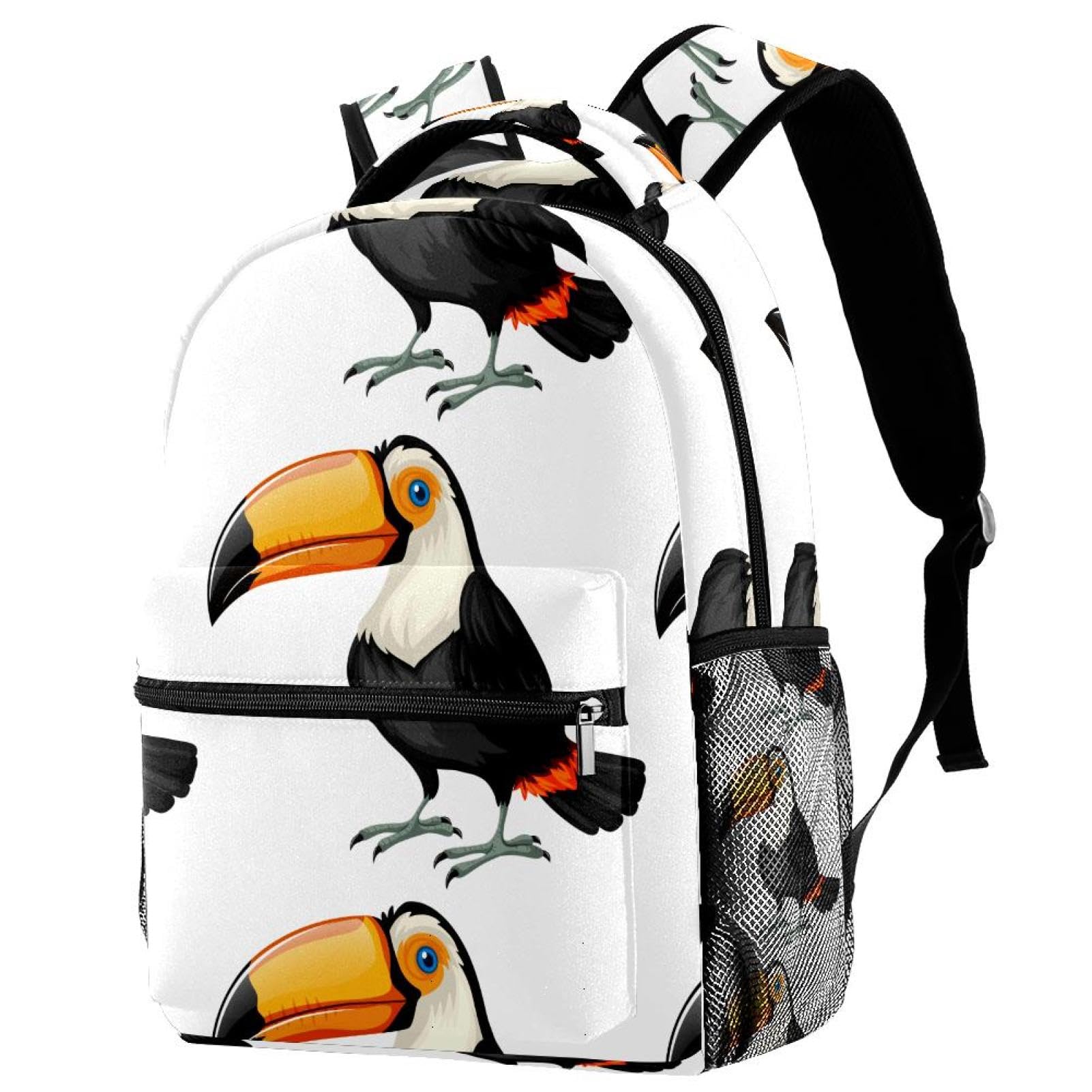 Zaino scolastico per uomini e donne, borsa da viaggio per computer portatile con uccello, leggero, zaino casual per libri