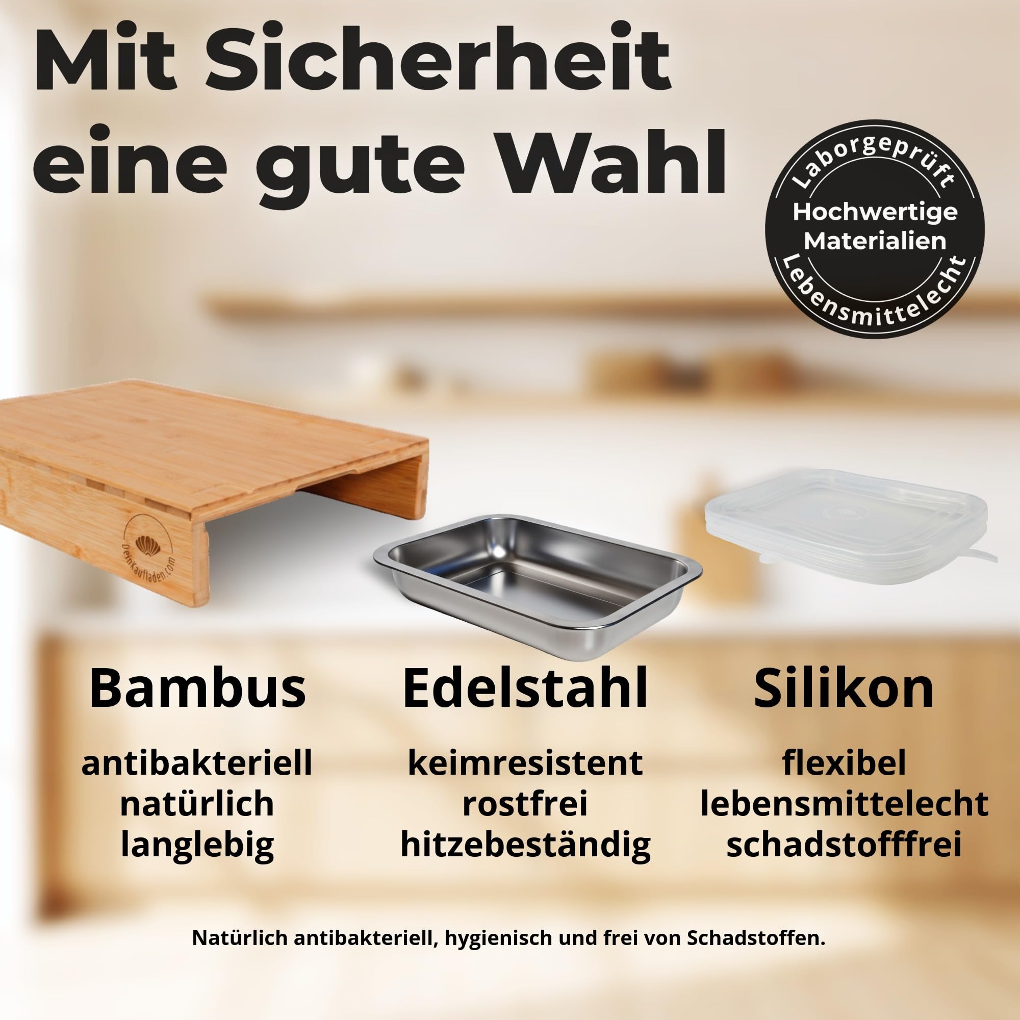 Tabla de cortar de madera con bandejas y tapas | cortar, recoger y almacenar | práctico accesorio de cocina | tabla de cortar ideal para cocinar de forma eficiente | Tabla de madera XXL para cocina