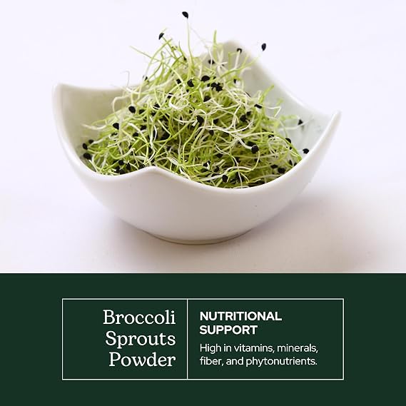 Eclectic Herb - Broccoli Sprouts Powder Nutritional Supplement | Vitamins + Minerals | Antioxidants & Immune | Superfood Powder + Daily Greens Drink Mix | USDA Organic, Non-GMO, Vegan (4.3 oz | 122 g)