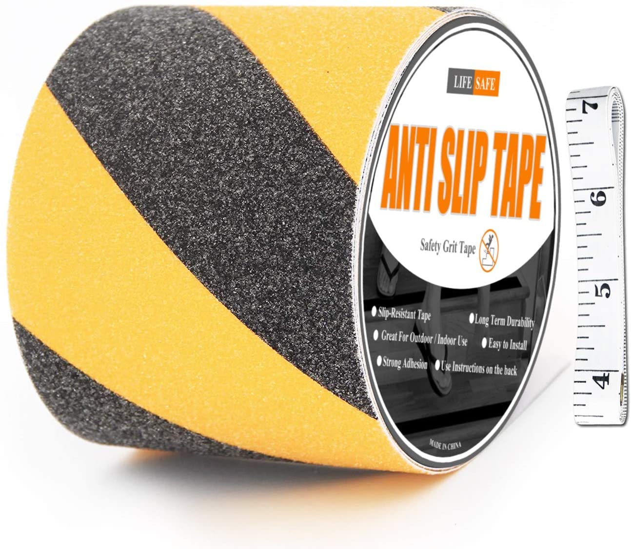 Crevizon Floor Marking Tape Yellow/Black Heavy Duty Adhesive Non Slip Tape Safety Anti Slip Tape (4’’ Inch X 5 Meter) (B09RQVNX1R) Amazon Price History, Amazon Price Tracker