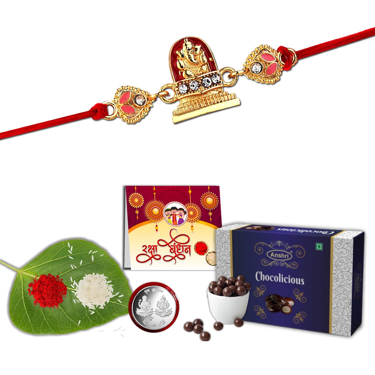 Anshri Set Of 1 | Rakhi WIth Chocolate (309-B)| Rakhi for Brother | Rakhi & Chocolate Gift | 1 Rakhi With Chocolate | Bhaiya haiBrother Rakhi & Chocolate Hamper Gift | Rakshabandhan GreetingCard 941 (B0CBW8JBRY) Amazon Price History, Amazon Price Tracker