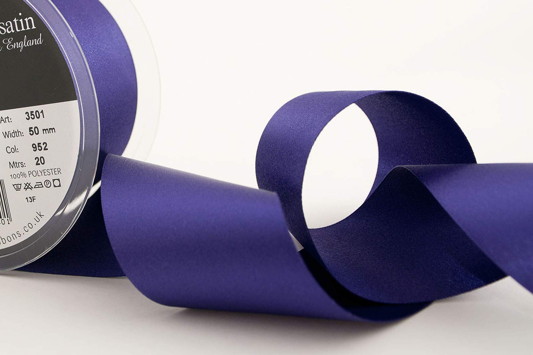 Berisfords Double Satin Ribbon, Liberty, 50 mm - Image 2
