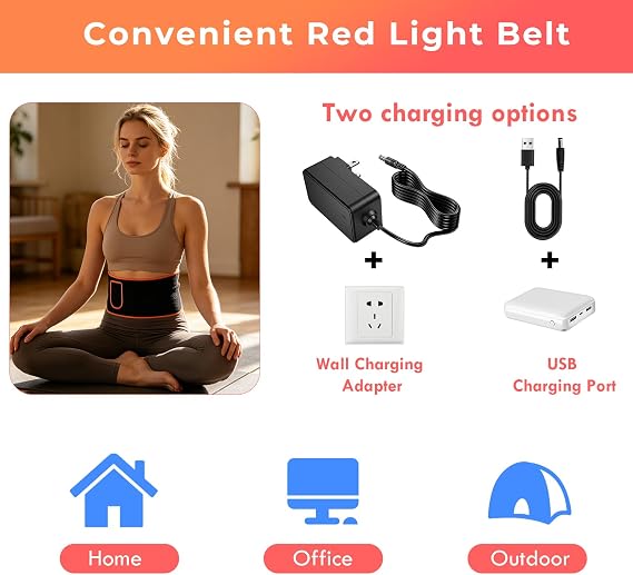 Red Light Belt, 210LEDs Near-Infrared Belt, 660nm & 850nm Red Light Wrap
