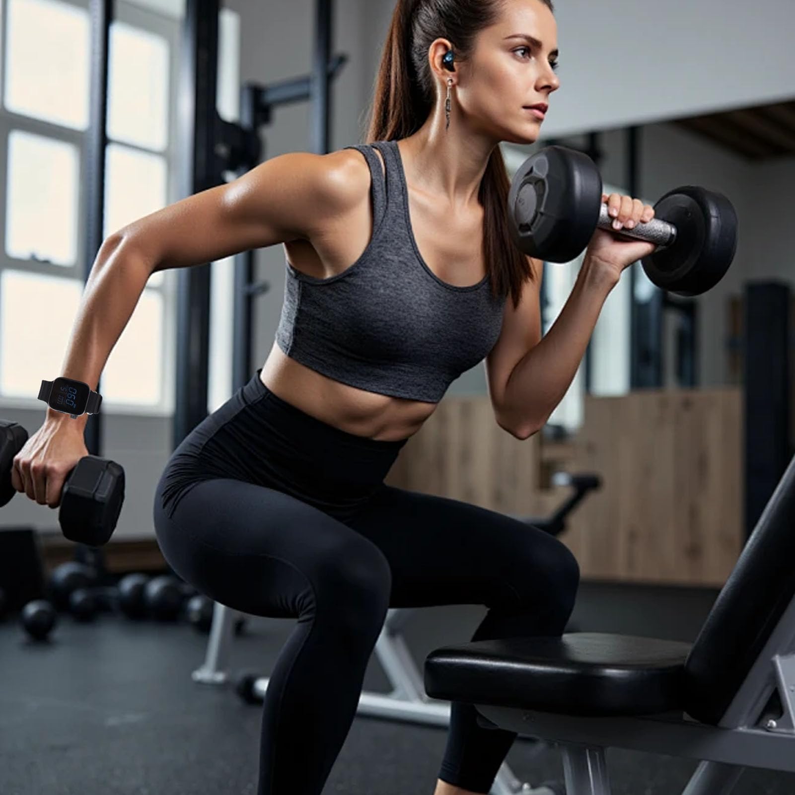 Bewinner Orologio Metronomo Vibrante, Metronomo Elettronico Indossabile Regolabile 40-240 BPM con modalità Sportiva Display LCD Metronomo da Polso Ricaricabile per Musicisti Fitness