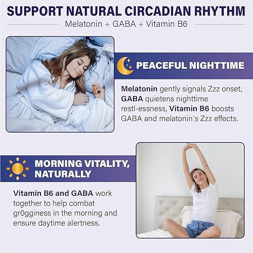 Miniatura 4 de Gomitas de melatonina de 10 mg de 20 mg para adultos, 10 mg de melatonina por gomita con magnesio, L-teanina, GABA, vitamina B6 y Ashwagandha, apoya