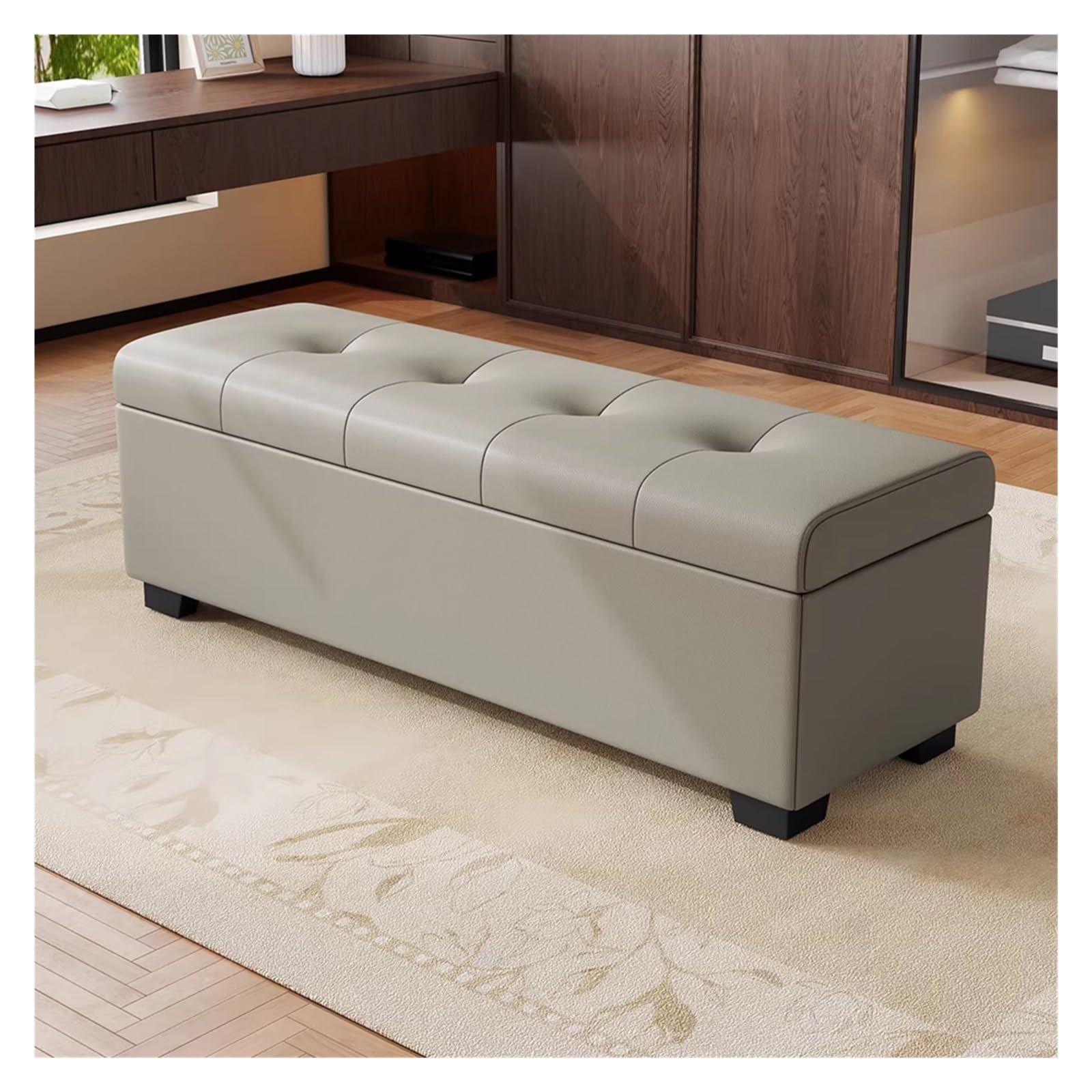 Banc ottoman de rangement pour entrée contre le désordre des chaussures