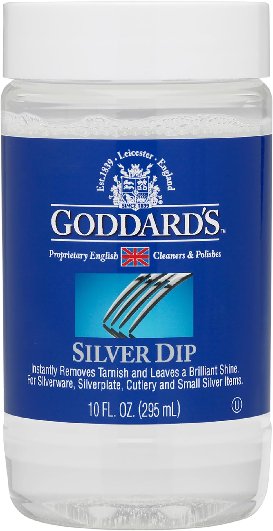 Goddard's Silver Cleaner Dip – Silver Jewelry Cleaner Solution for Filigree Metalwork & Small Items – Professional Use Tarnish Remover – Silverware Cleaning Supplies (10 oz)
