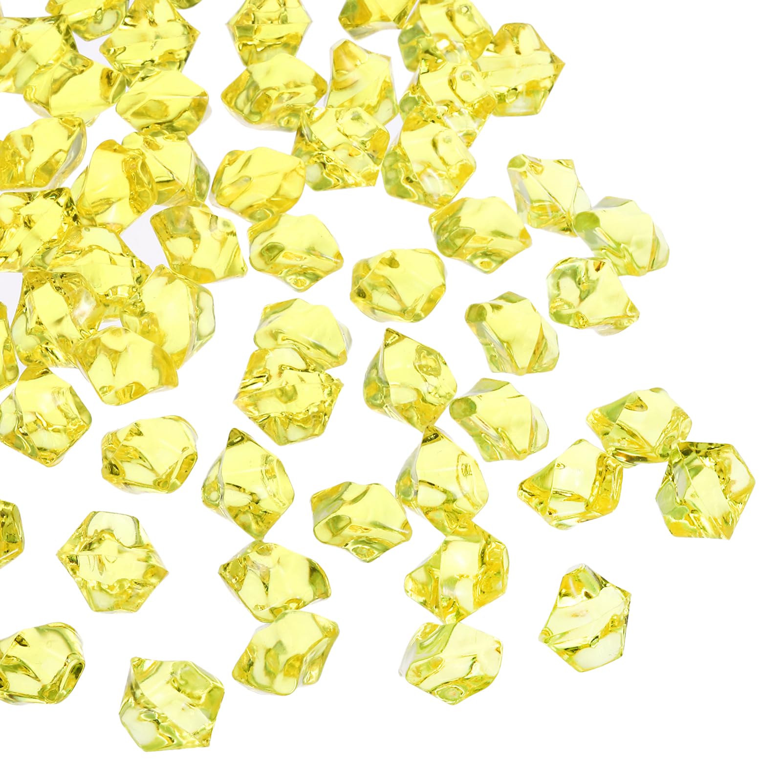 sourcing map 800pcs Fake Ice Rocks Acrylic Dark Gold Crystals Gems Stones Dazzling Crushed Ice Sparkling Fake Diamonds for Vase Fillers