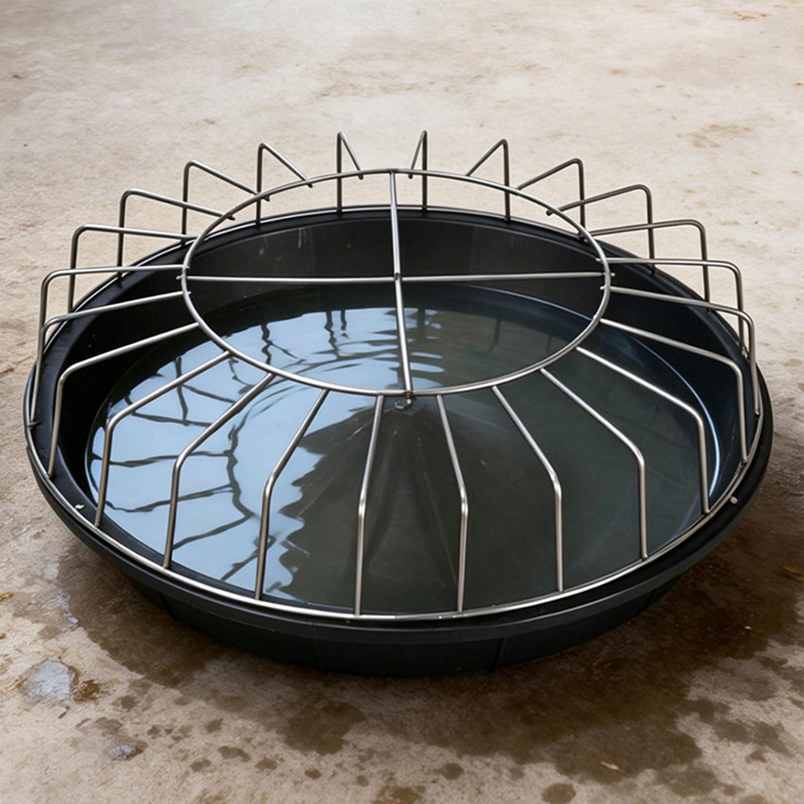 Alimentatore con sistemi automatici che alimentano il vassoio della mangiatoia per piccole aziende agricole e cortili Stazione di alimentazione domestica Soluzione di pollame
