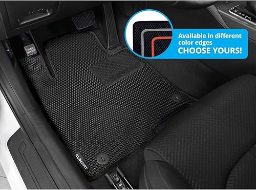 Miniatura 5 de CLIM ART Honeycomb FL911516061 - Alfombrillas de piso de ajuste personalizado para Kia Optima 2016-2020Hyundai Sonata 2015-2019, primera y 2da fila,