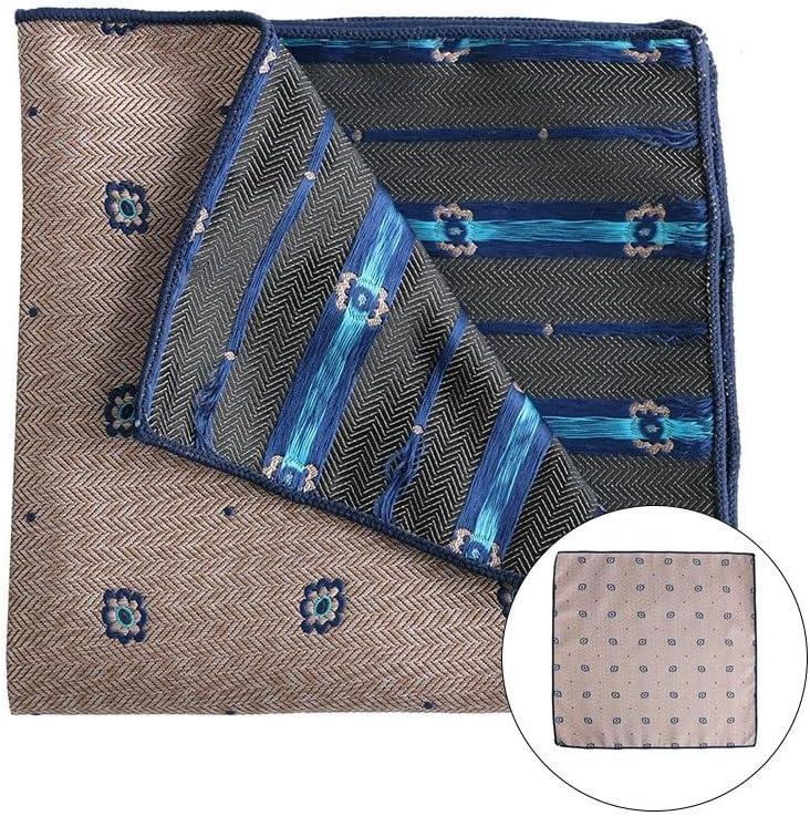 Men's Retro Business Suit Pocket Square Polyester Handkerchief Square Wedding Business Suit Accessories