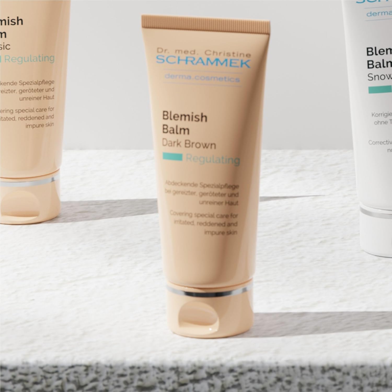 Blemish Balm Dark Brown (1.4 fl oz) - Covering Special Care for Irritated, Reddened & Impure Skin - The Original since 1967 - BB Cream - Tinted Face Moisturizer - Facial Skin Care - Dr Schrammek