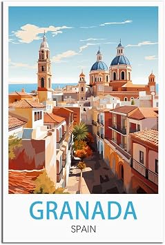 Granada Spain Vintage Travel Posters 08x12inch20x30cm Canvas Art Poster And Wall Art Picture Print Modern Family Bedroom Decor