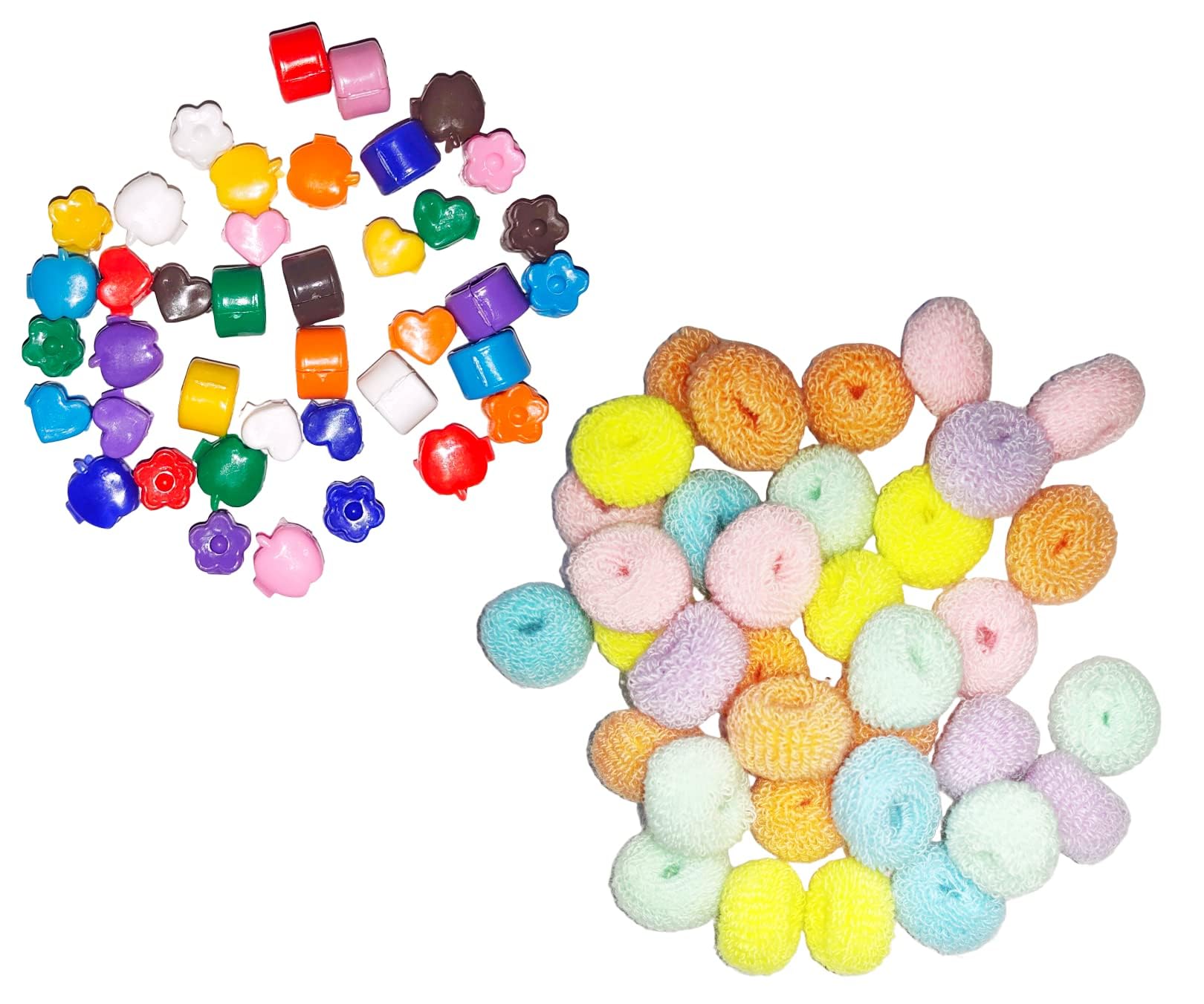 Talora Hair Bands Ties Pigtail Ponytail Holder Small Size Rubber Band Mixed Color Headband for Baby Girls (40 PCS)