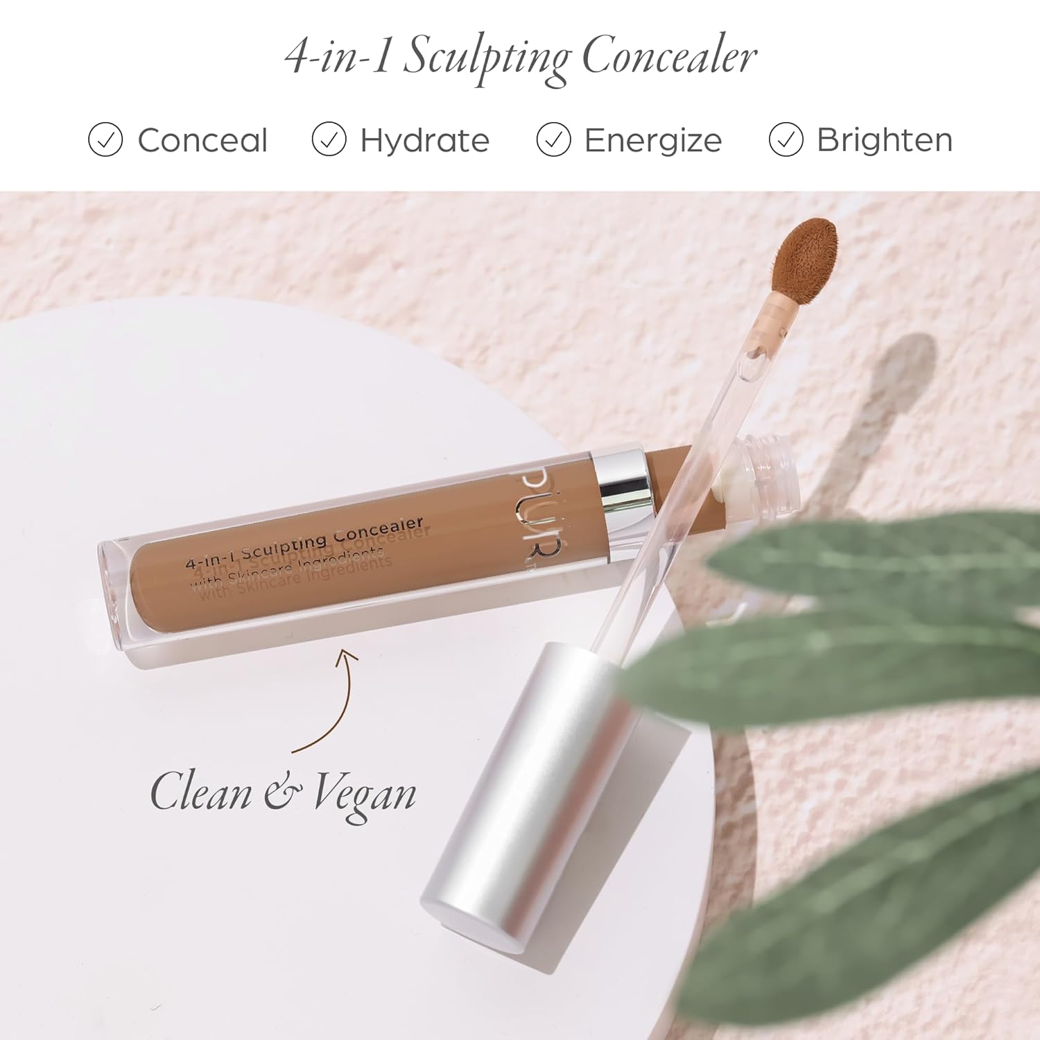 PÜR MINERALS 4-in-1 Sculpting Concealer for Women - Conceals, Brightens, Plumps & Corrects - Hydrating & Moisturizing Makeup Concealer with Medium to Full Coverage for Dark Circles - Image 2