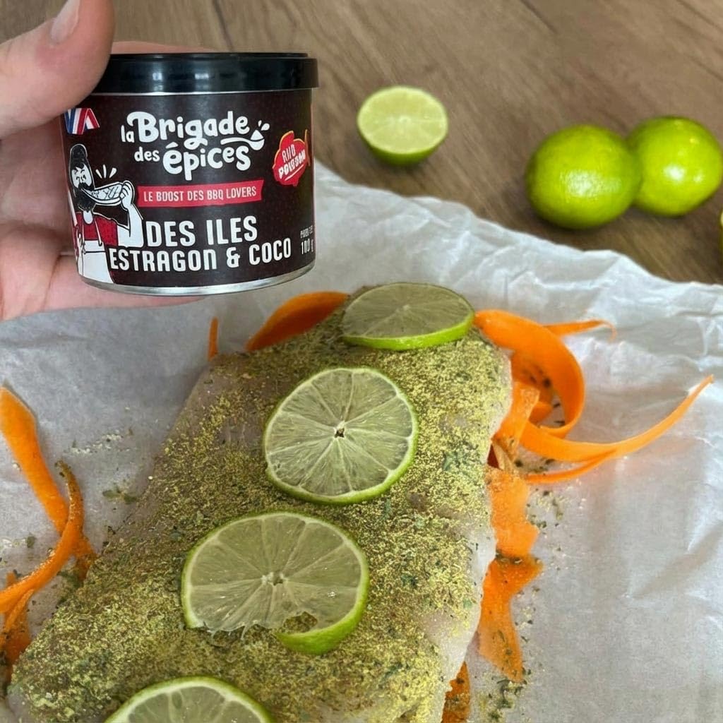 La Brigade des Épices - Coffret BBQ LOVER - Cadeau pour Hommes - 6 Marinades sèches et rubs pour Barbecue - Fabriquées en France & 100% Naturels