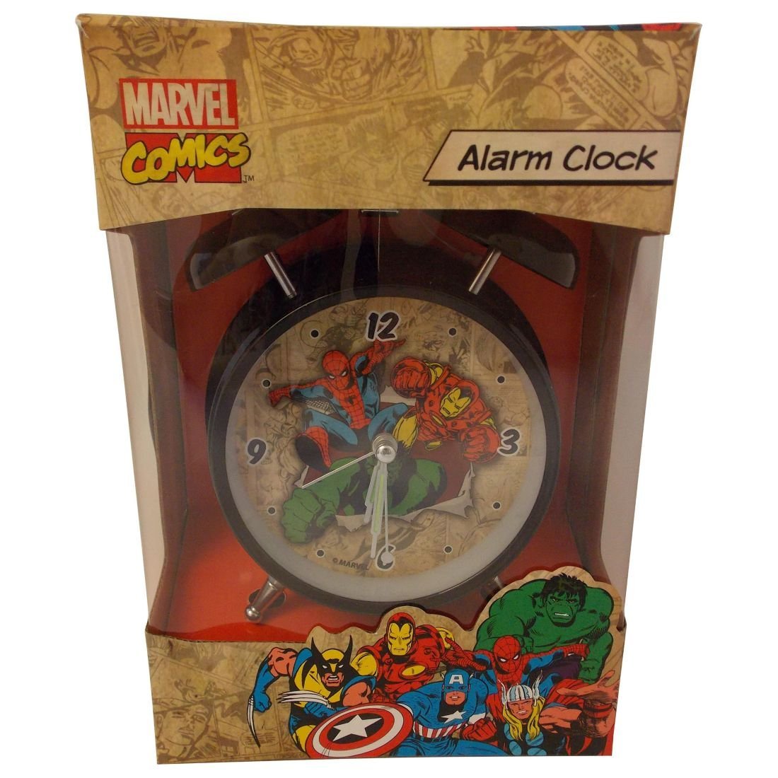 Marvel 4" Alarm Clock - Black or White, Digital, Contemporary Style, 4" Size