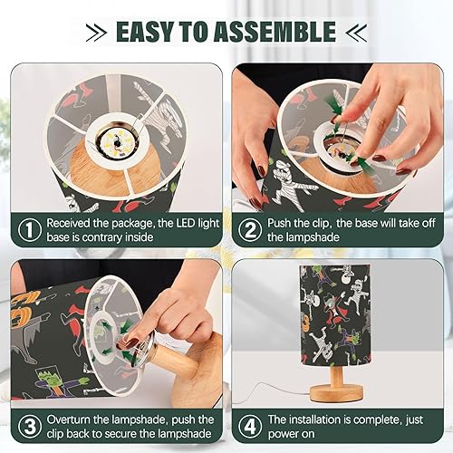 Miniatura 4 de Funny Skeleton Mummy Led Table Lamp Led Desk Light with Plug Table Lamps for Kids Home Homes