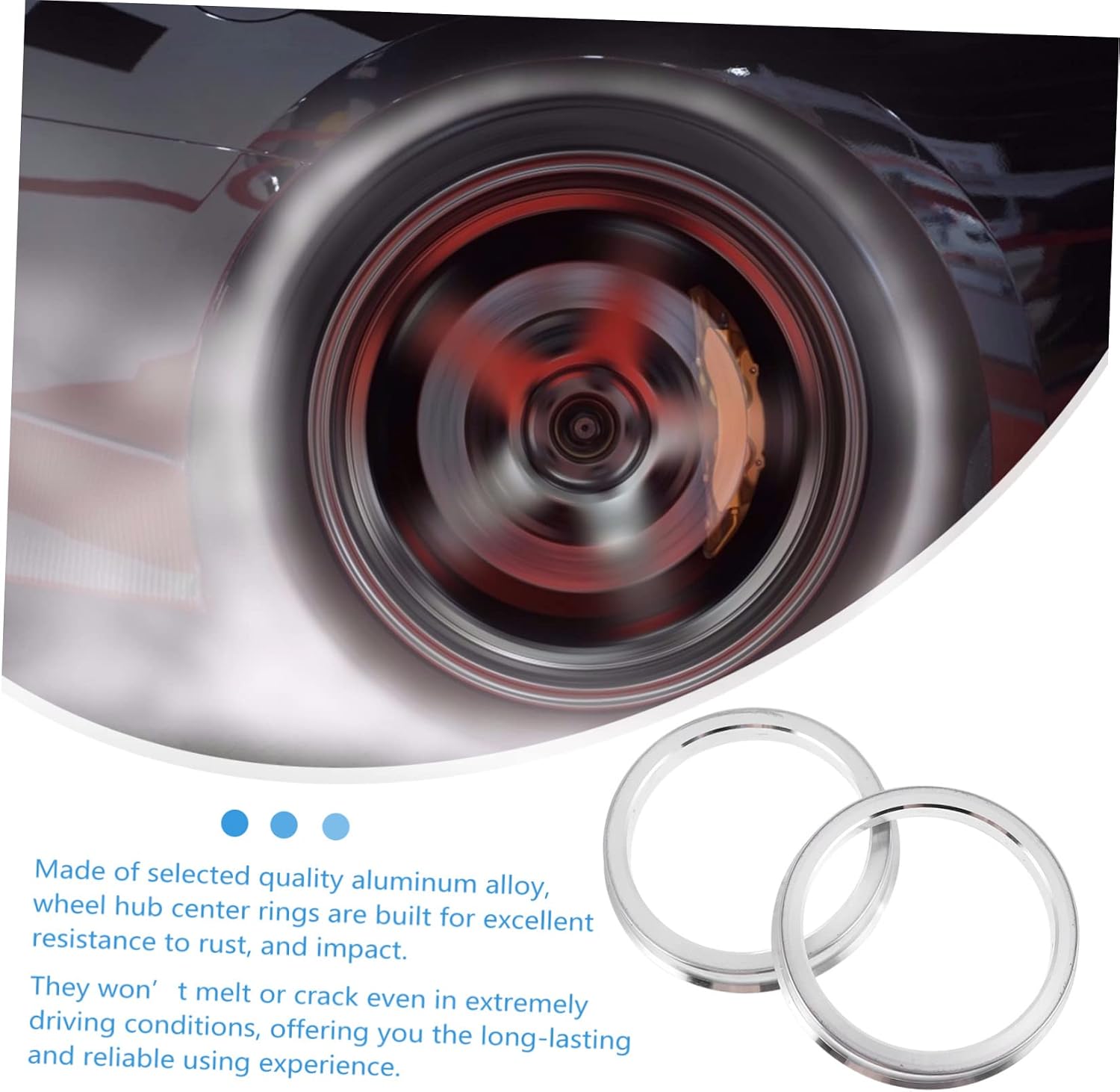 Alipis 4pcs Car Aluminum Alloy Hub Centric Rings Fit Wheel Hub Center Cover for Rv