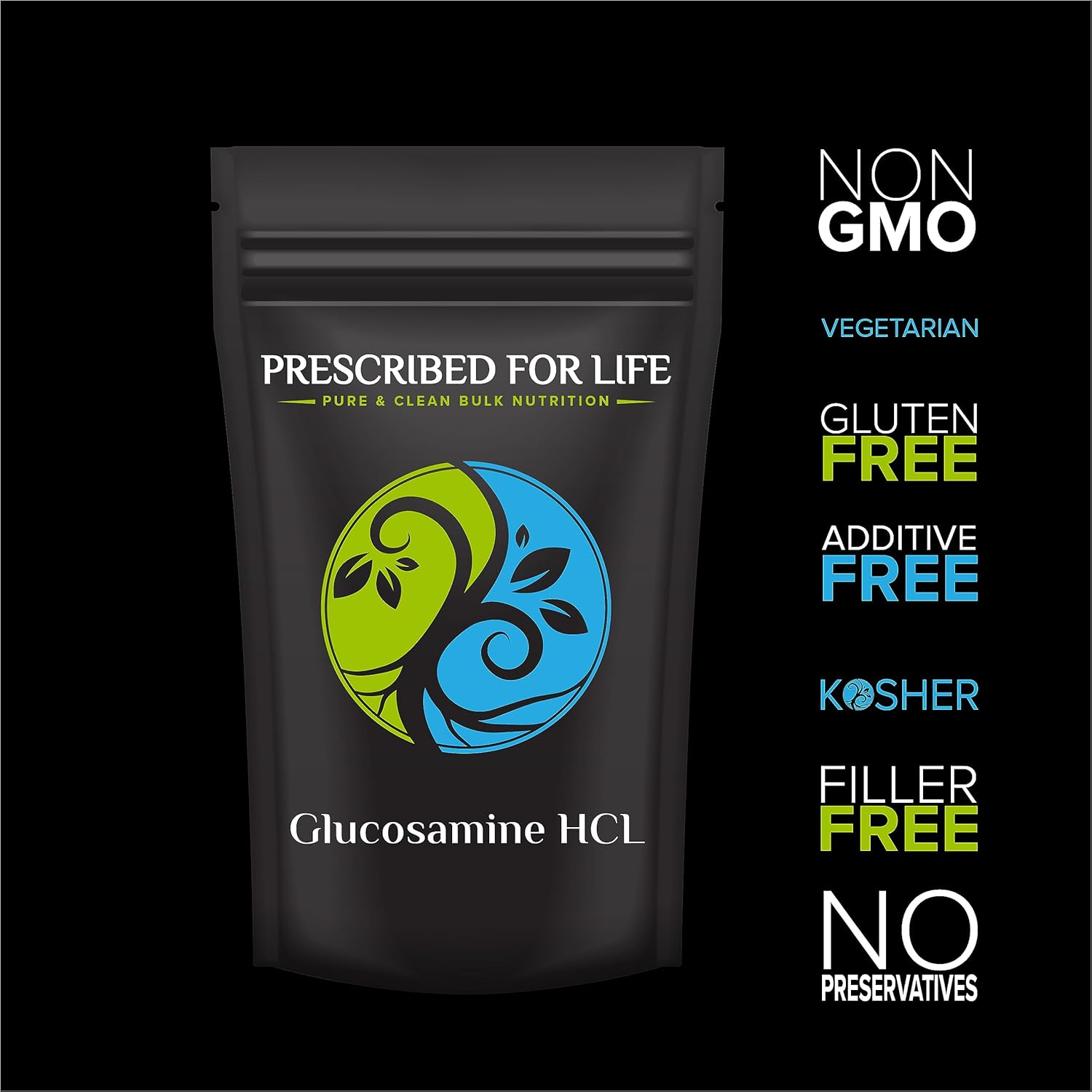 Prescribed For Life Glucosamine - HCL - 80 Mesh Powder, 1 kg