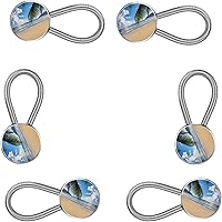 Vista 10 de Extensor de cuello y camisa para camisa de vestir, pantalones de traje, abrigo - extensor de botones (mármol blanco)