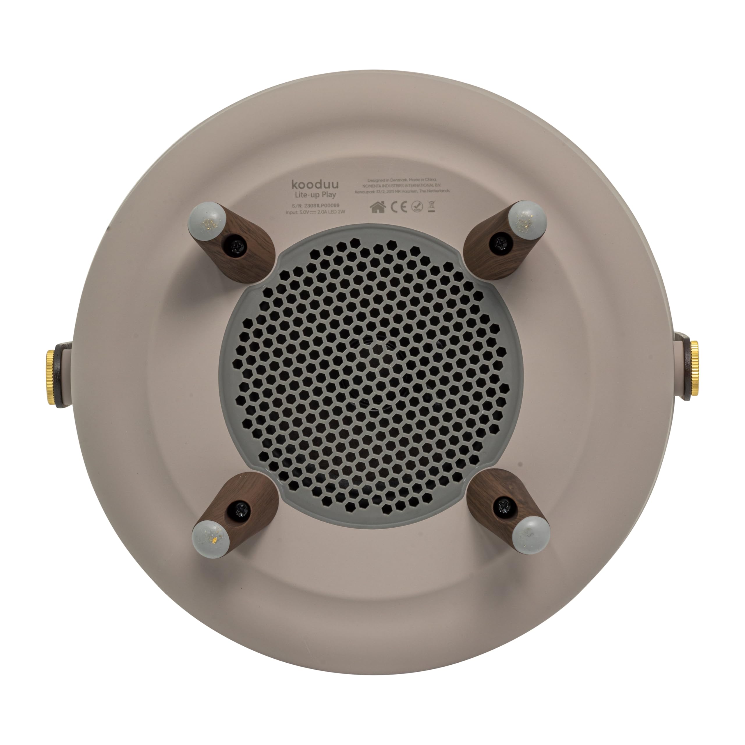 Kooduu - JBL Lite-up Play lampa głośnikowa - przenośna i bezprzewodowa - połączenie Bluetooth i dźwięk o wysokiej wierności, Ziemia - Szarobrązowa