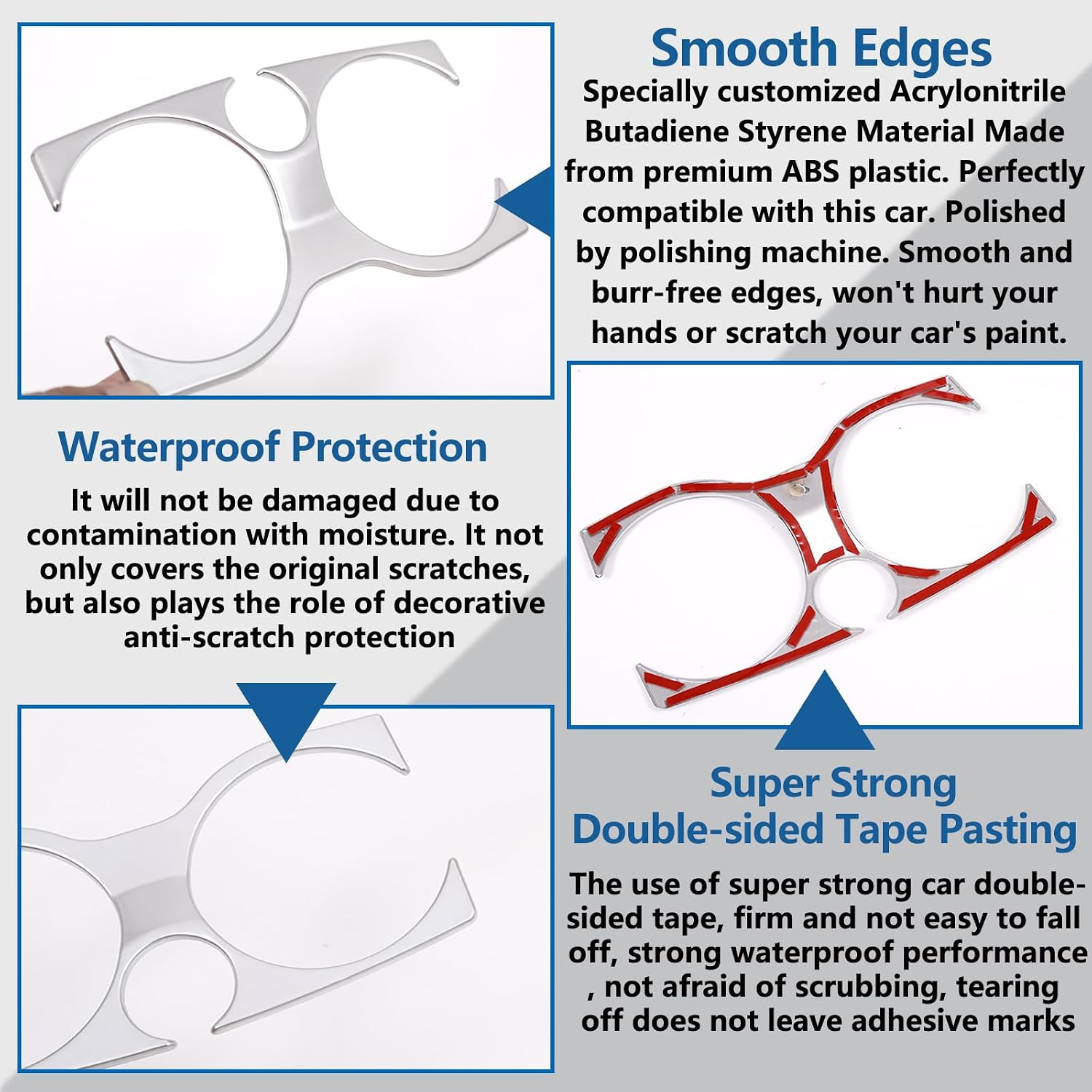 Car Central Control Cup Holder Cover Trim Compatible with BMW 5 Series G30 2018-2022 ABS 1PCS,Water Cup Holder Panel Protection Trim Frame Accessories (ABS Chrome)