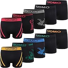 L&K Pack of 5/8/10 Retro Microfibre Collection Boxer Shorts, Sizes S-3XL, Comfortable and No Disturbing Side Seams Various Designs