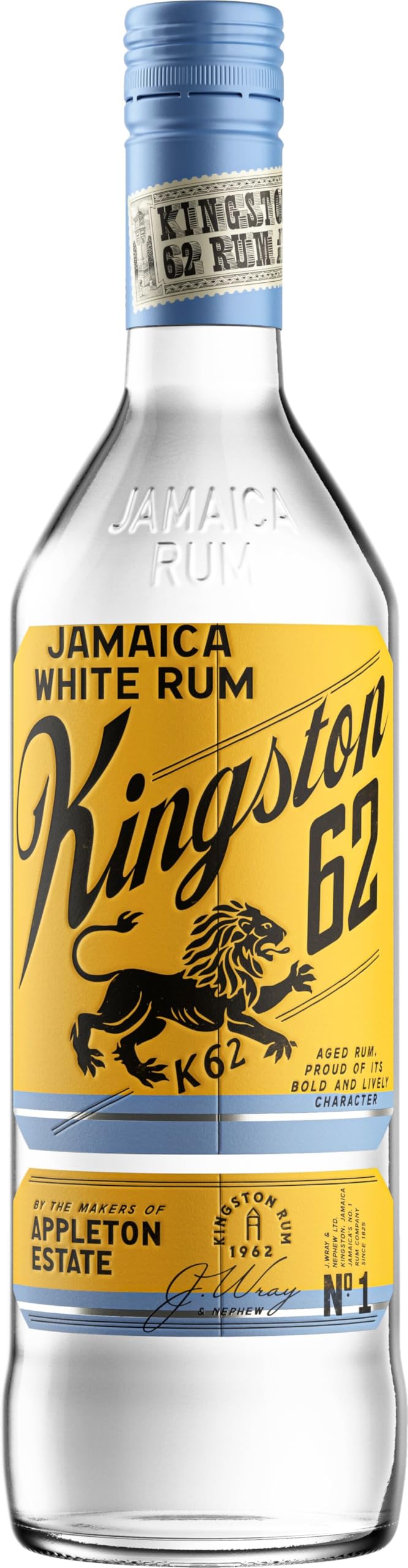 Kingston 62 White Jamaican Rum, 70cl - from the Appleton Estate Distillery