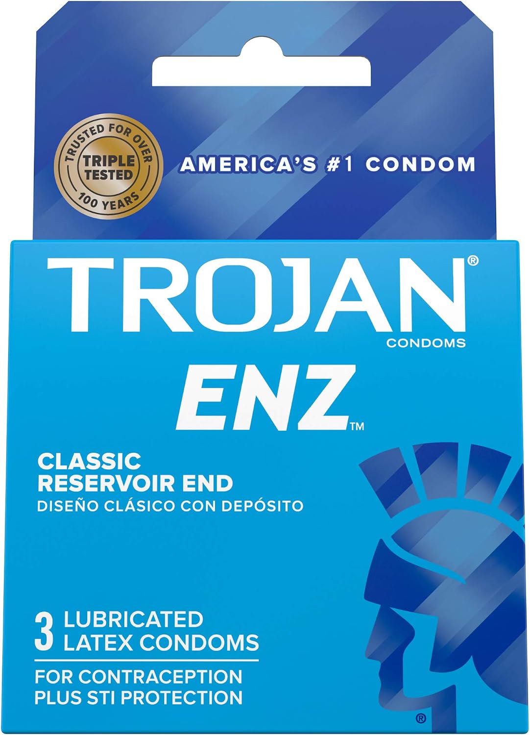 Trojan ENZ Lubricated Condoms, 3 Count (Pack of 6)