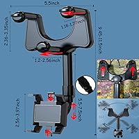 Vista 2 de Soporte giratorio y retráctil de 360° para el espejo retrovisor del coche, soporte universal multifuncional ajustable para teléfonos, soporte