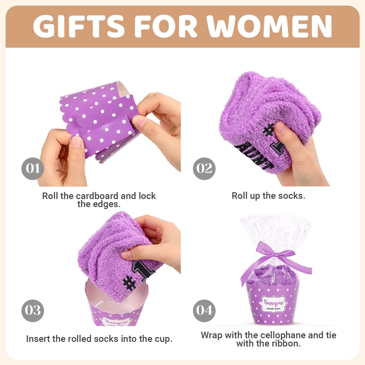 HAPPYPOP Gifts for Her Women - Mothers Day Gifts, Grandma Aunt Niece Sister Daughter Socks - Image 4