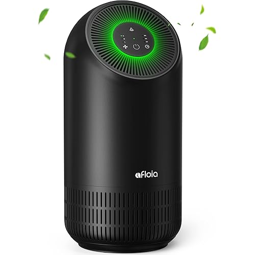 Afloia Air Purifier for Pets, Air Purifiers for Home Large Room Up to 880 Ft², Efficient Filter Air Cleaner for Home Remove 99.99% Pets Hair Odor Dust Smoke Mold Pollen, Fillo Black