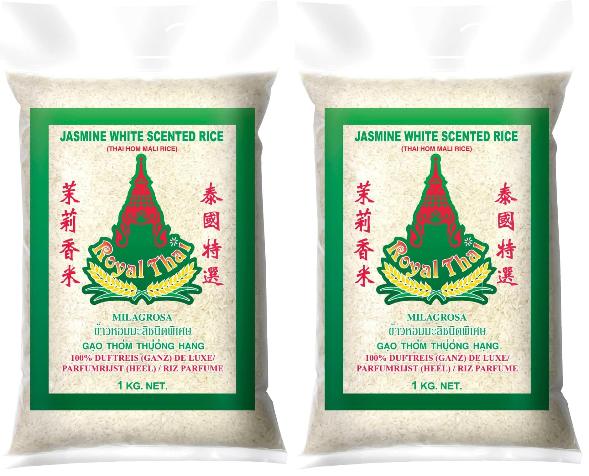 Royal Thai Rice Riso Riso Jasmine Spezzato, 1 kg (Confezione da 2)