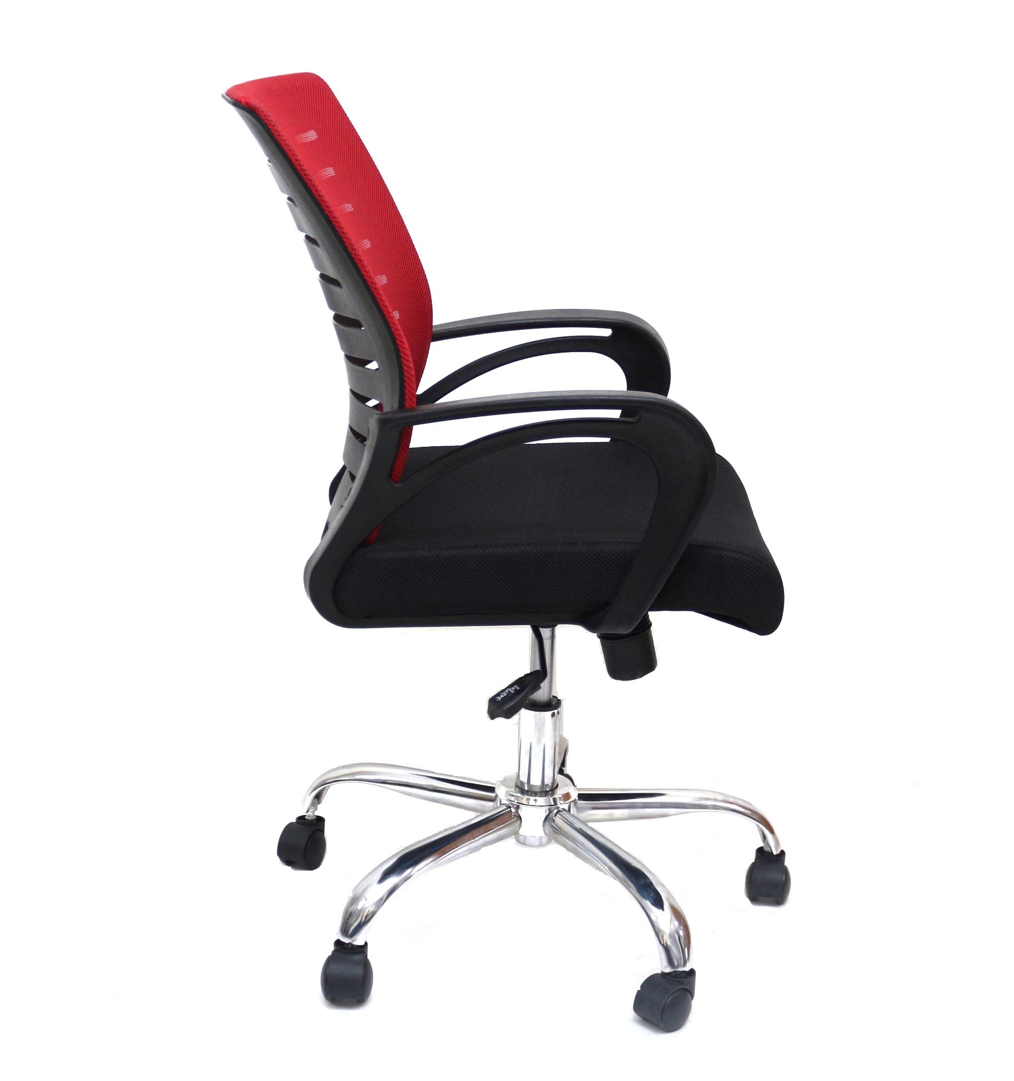 Finch Fox Low Back Mesh Desk Office Chair for Executive Chair, Employee Chair, Staff Chair in (Red & Black) 2