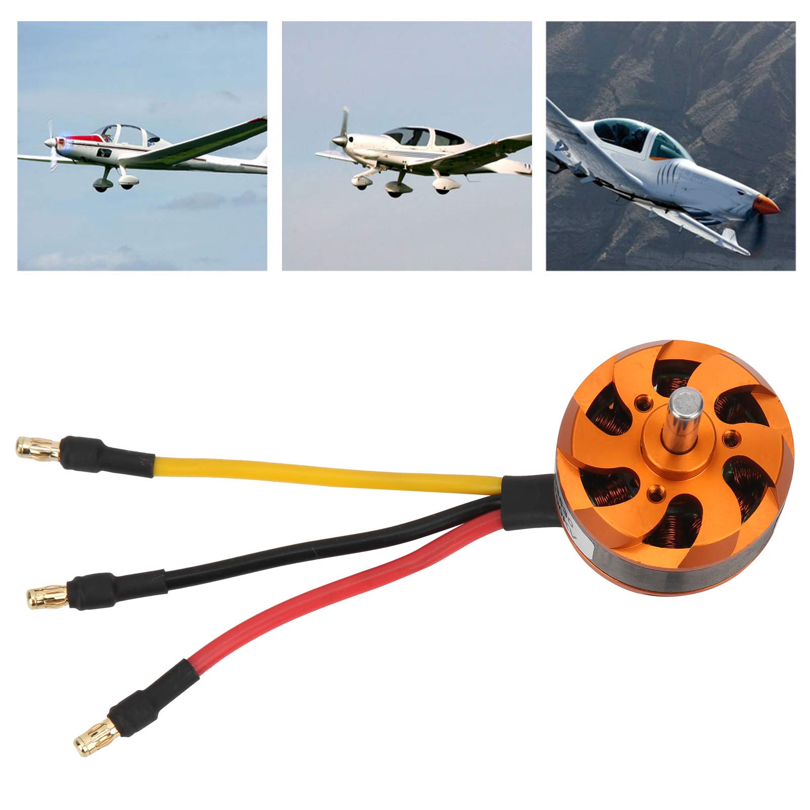 VGEBY Motor sin Escobillas RC, D3530 1100KV Motor de Avión RC Reemplazo de Motor Outrunner de Alto Rendimiento y bajo Ruido con Adaptador para Avión de Control Remoto