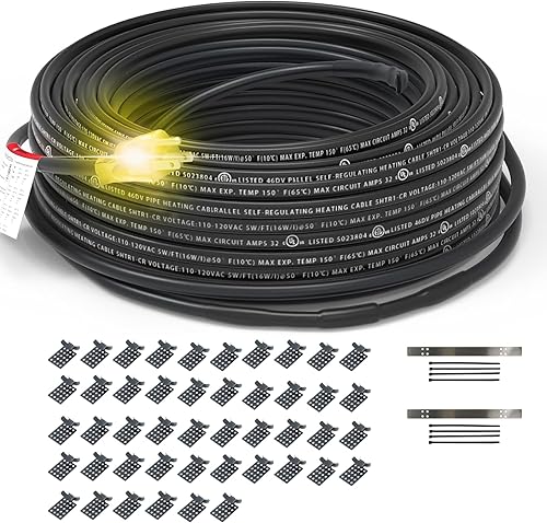 Miniatura 14 de HEATIT PLSR1 18 pies 120 V Cable de calefacción autorregulable de grado industrial y comercial, diseño de uso a largo plazo, resistente, húmedo