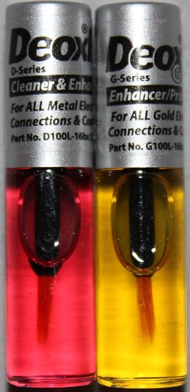 Kit DeoxIT D100L e DeoxIT Gold G100L para contatos elétricos, 1,6 mL cada com pincel aplicador