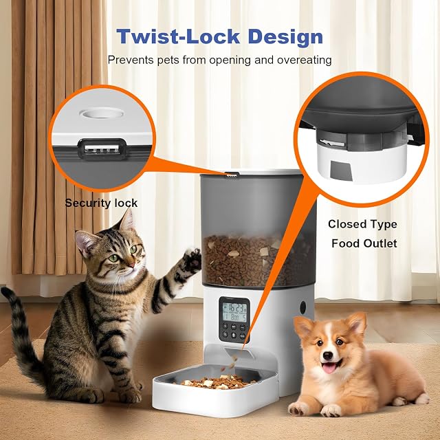 Foto 4 de 8 de ANDOLL HOME Comedero automático para gatos, dispensador de alimentos secos