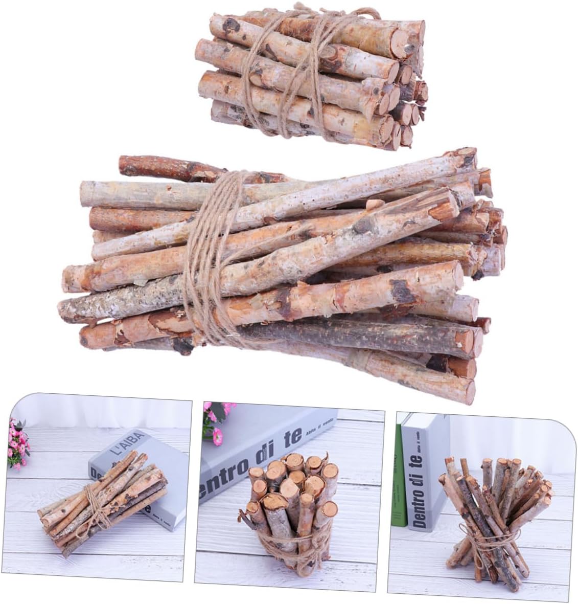 40pcs Natural Birch Branches for Rustic Home Decor Dried Tree Sticks for Arrangements for Weddings Holidays and Centerpieces