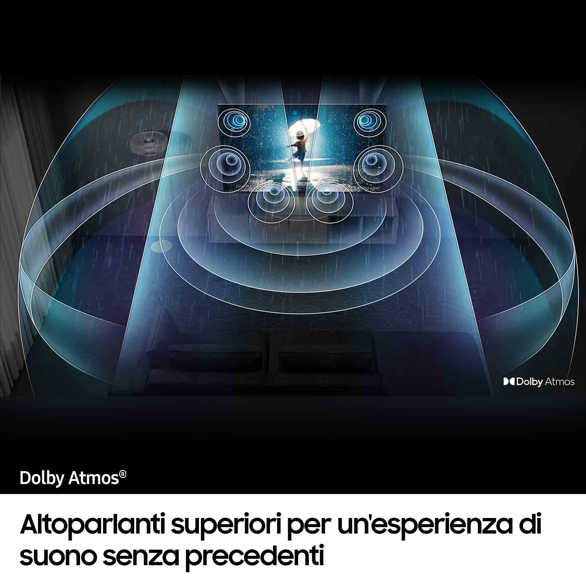 Samsung TV QE85QN800DTXZT Neo QLED 8K Mini LED, Smart TV 85" Processore NQ8 AI Gen2, Infinity One, DVBT-2, Q-Symphony & Dolby Atmos, Integrato con Alexa, Graphite Black 2024