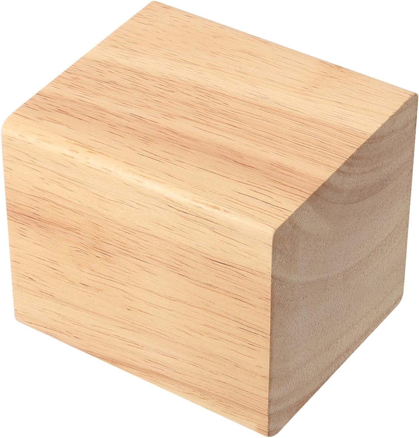 6 Pack Wood Bed Risers, 4 Inch Natural Square Dark Wood Furniture Lifters, Heavy Duty Wood Extenders for Beds, Tables, Sofas, Dressers, Bookcases, Create Storage Space