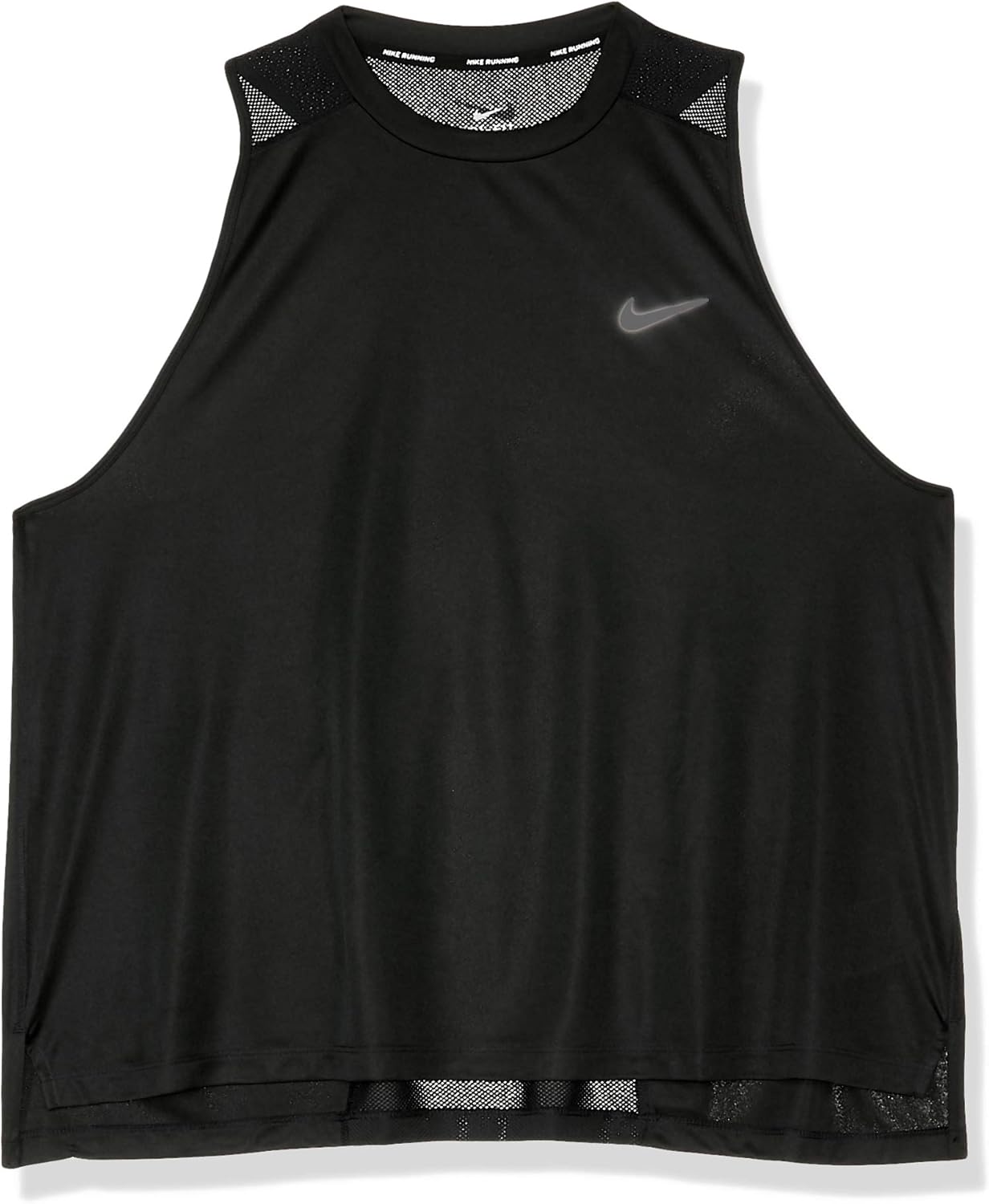 Nike Dri Fit Women's Plus Size Miler Running Tank (as1, Alpha, 3X, Plus, Regular) Black